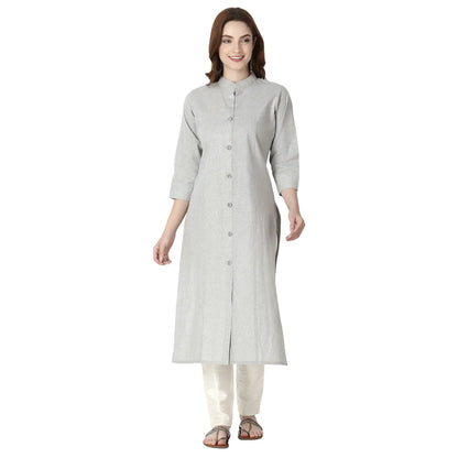 DESICHHOKRI Red Pure Rayon Straight Kurta for Women | Solid Front Button Ethnic Wear